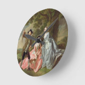 George Rogers mit seiner Ehefrau Margaret und sein Runde Wanduhr (Winkel)