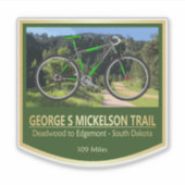 George S Mickelson Trail (Fahrrad2) Aufkleber (Vorderseite)