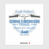 George S Mickelson Trail (H2) Aufkleber (Blatt)