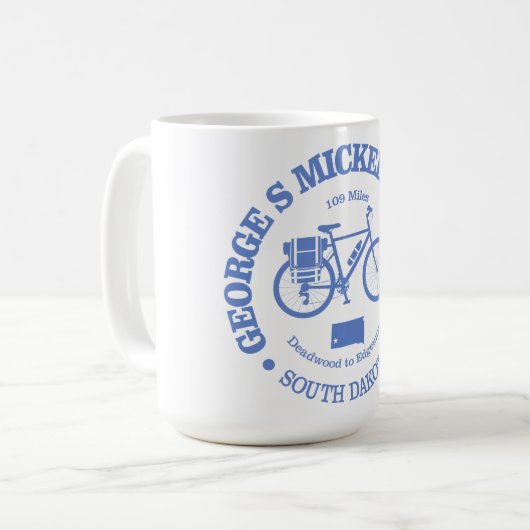 George S Mickelson Trail (Radfahren) Kaffeetasse (Vorderseite Links)