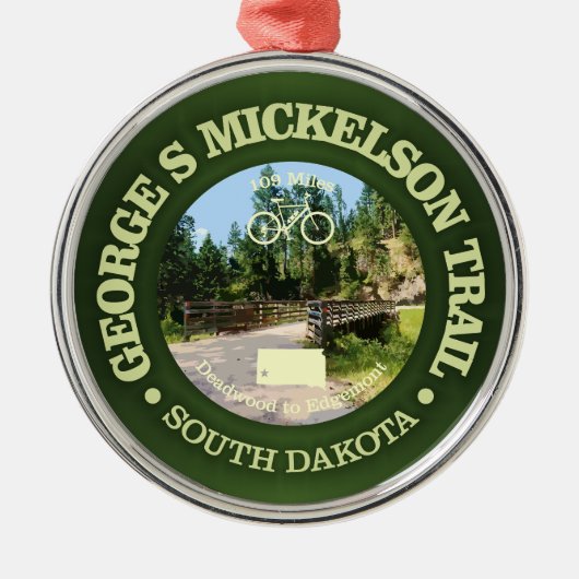 George S Mickelson Trail, South Dakota. Ornament Aus Metall (Vorne)