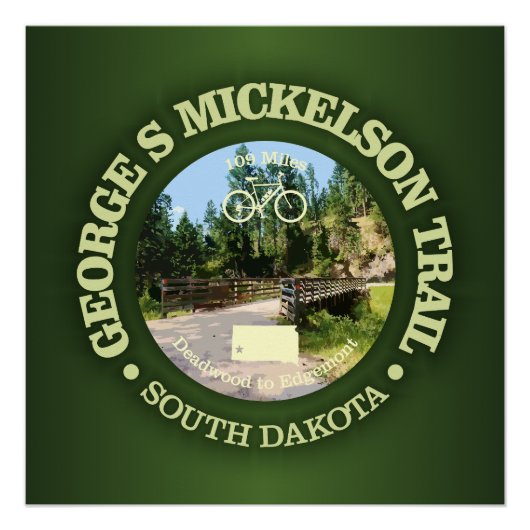 George S Mickelson Trail, South Dakota. Poster (Vorderseite)