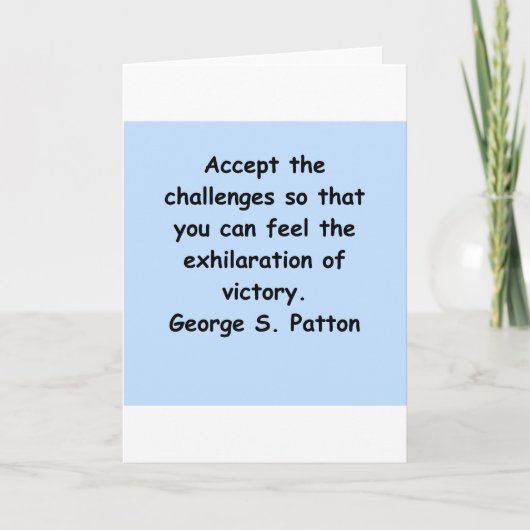 george s patton quote karte (Vorderseite)