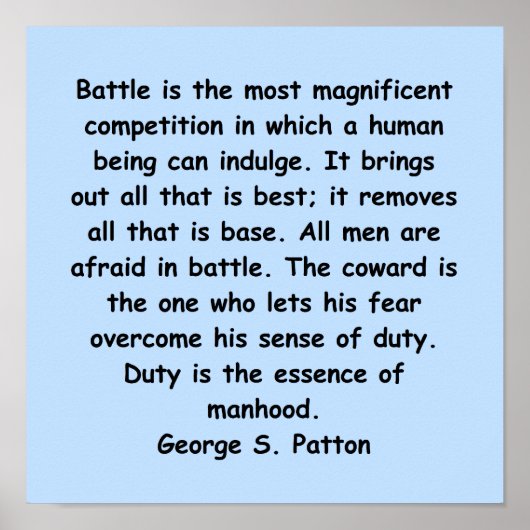 george s patton quote poster (Vorne)
