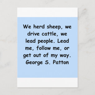 george s patton quote postkarte