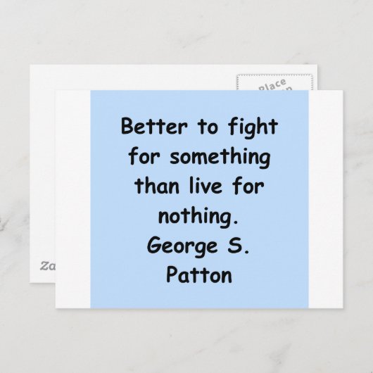 george s patton quote postkarte (Vorne/Hinten)