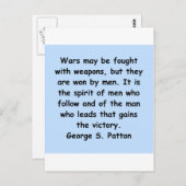 george s patton quote postkarte (Vorne/Hinten)