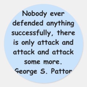 george s patton quote runder aufkleber