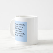 George s patton Zitat Kaffeetasse (Vorderseite Links)