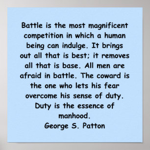 George s patton Zitat Poster