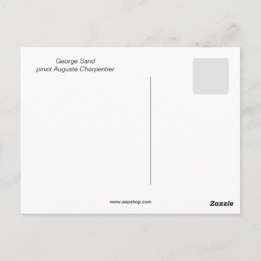 George Sand von Charpentier Postkarte (Rückseite)