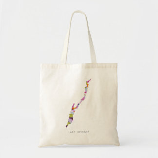 George Silhouette Lake Map Tote Bag Tragetasche
