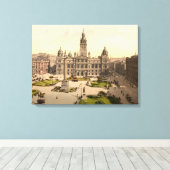 George Square, Glasgow, Schottland gepackte Leinwa Leinwanddruck (Insitu (Holzboden))