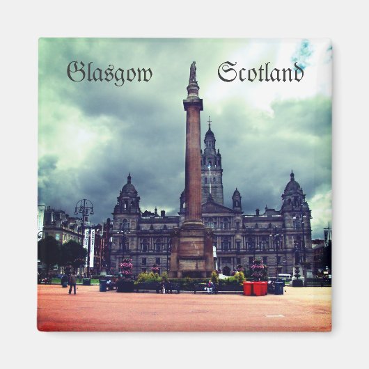 George Square, Glasgow, Schottland, Kühlschrankmag Magnet (Vorne)