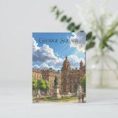 George Square, Glasgow Schottland Postkarte (Stehend Vorderseite)