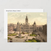 George Square, Glasgow, Schottland Postkarte (Vorne/Hinten)