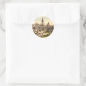 George Square, Glasgow, Schottland Runder Aufkleber (Tasche)