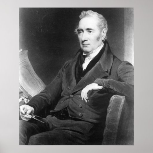 George Stephenson, graviert von Charles Turner Poster (Vorne)
