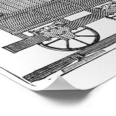 George Stephensons Lokomotive, 'Rocket', 1829 Poster (Ecke)