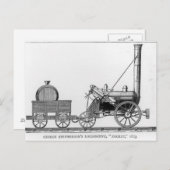 George Stephensons Lokomotive, 'Rocket', 1829 Postkarte (Vorne/Hinten)
