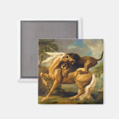 George Stubbs | A Lion Attack a Horse, c.1762 ( Magnet (Vorderseite/Rückseite)