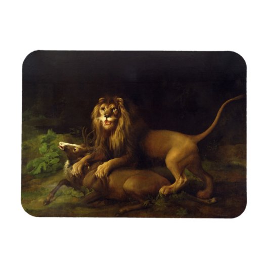 George Stubbs | A Lion Attack a Stag, c.1765 (o Magnet (Horizontal)