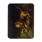 George Stubbs | A Lion Attack a Stag, c.1765 (o Magnet (Vertikal)