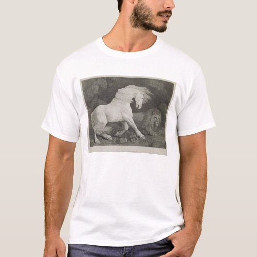 George Stubbs |, das ein Pferd durch einen Löwe T-Shirt (Vorderseite)