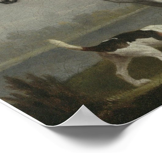 George Stubbs - Ein Apfelgrau-Jäger Poster (Ecke)