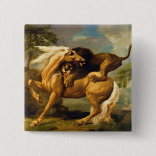 George Stubbs   ein Löwe, der ein Pferd in Angrif Button