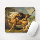 George Stubbs | ein Löwe, der ein Pferd in Angriff Mousepad (Mit Mouse)