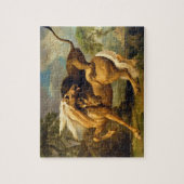 George Stubbs | ein Löwe, der ein Pferd in Angriff Puzzle (Vertikal)