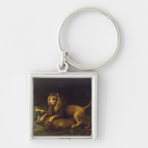 George Stubbs ein Löwe, der einen Hirsch, c.176 Schlüsselanhänger