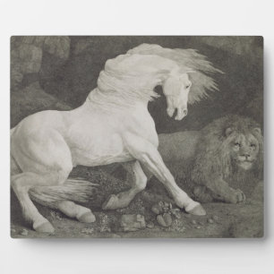 George Stubbs   Ein Pferd, das von einem Löwen, en Fotoplatte