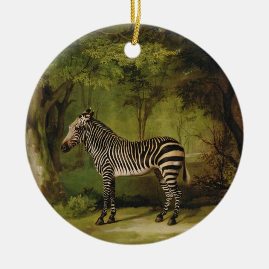 George Stubbs | ein Zebra, 1763 (Öl auf Leinwand) Keramikornament (Vorne)