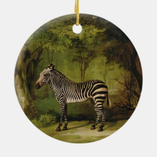George Stubbs | ein Zebra, 1763 (Öl auf Leinwand) Keramikornament (Hinten)