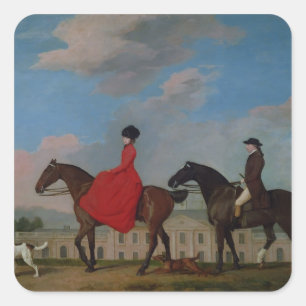 George Stubbs   John und Sophia Musterungen, die Quadratischer Aufkleber