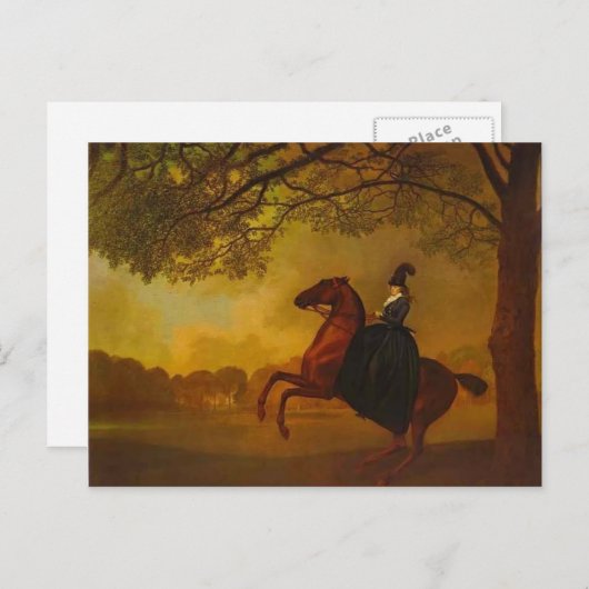 George Stubbs - Laetitia, Lady Lade Postkarte (Vorne/Hinten)