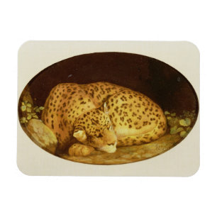 George Stubbs   Leopard, 1777 (Emaille on Magnet