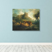 George Stubbs | Leopards at Play, c.1763-8 Leinwanddruck (Insitu (Holzboden))