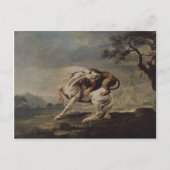 George Stubbs - Löwe attackiert ein Pferd Postkarte (Vorderseite)
