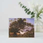 George Stubbs - Mares and Foals under a Oak Tree Postkarte (Stehend Vorderseite)