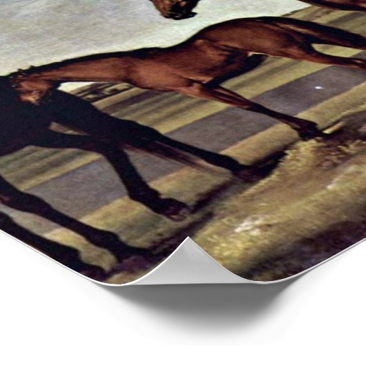George Stubbs - Mares vor einem drohenden Sturm Poster (Ecke)