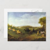 George Stubbs- Racehorses gehört zum Herzog Postkarte (Vorne/Hinten)