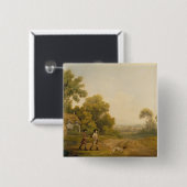 George Stubbs | zwei gehende Herren ein Schießen Button (Vorne & Hinten)