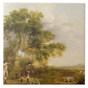 George Stubbs zwei Herr-Schießen (Öl kann an Fliese