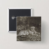 George Stubbs | zwei Tygers, graviert vom Künstler Button (Vorne & Hinten)