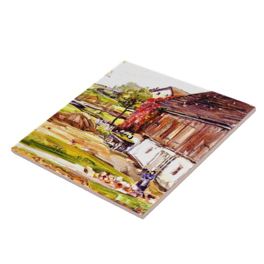 George Symons - Barnyard Scene Fliese (Seite)