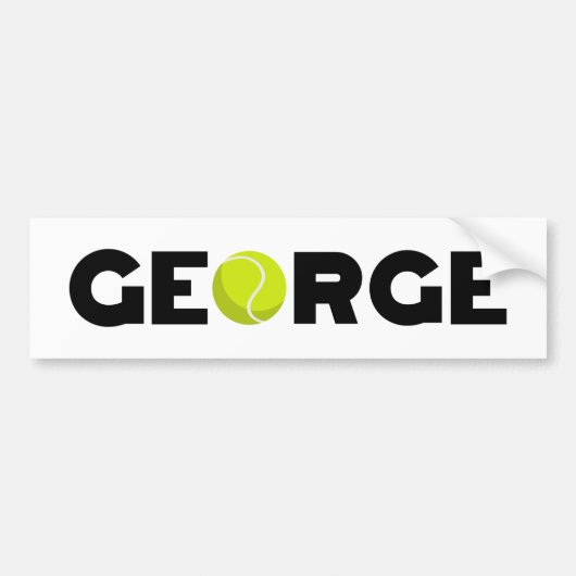 George Tennis Autoaufkleber (Vorne)