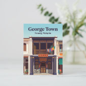 George Town Malaysia Postkarte (Stehend Vorderseite)